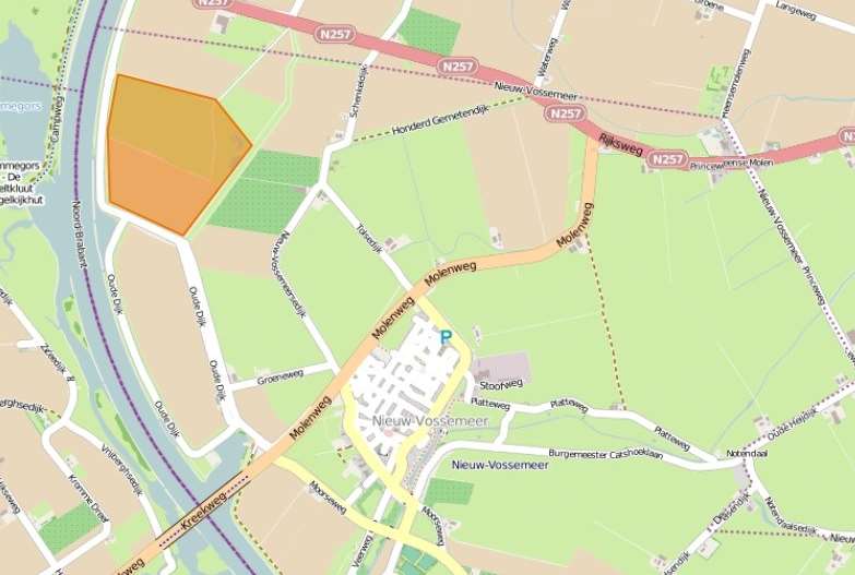 locatie van zonnepark nieuw vossemeer